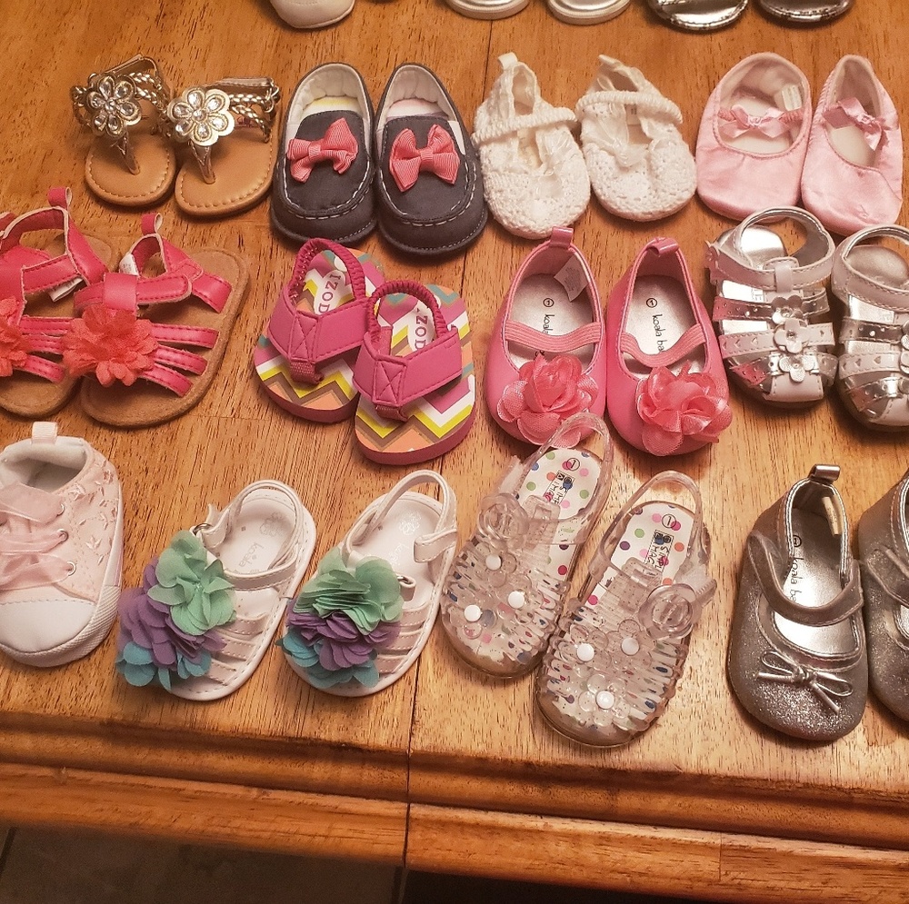Size 1 Baby girl shoe lot